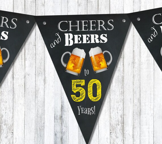 UR-PartyGo Wimpelkette „Cheers To 20 Years“ – Glitzerndes Banner Für Geburtstag, Hochzeit & Ruhestand