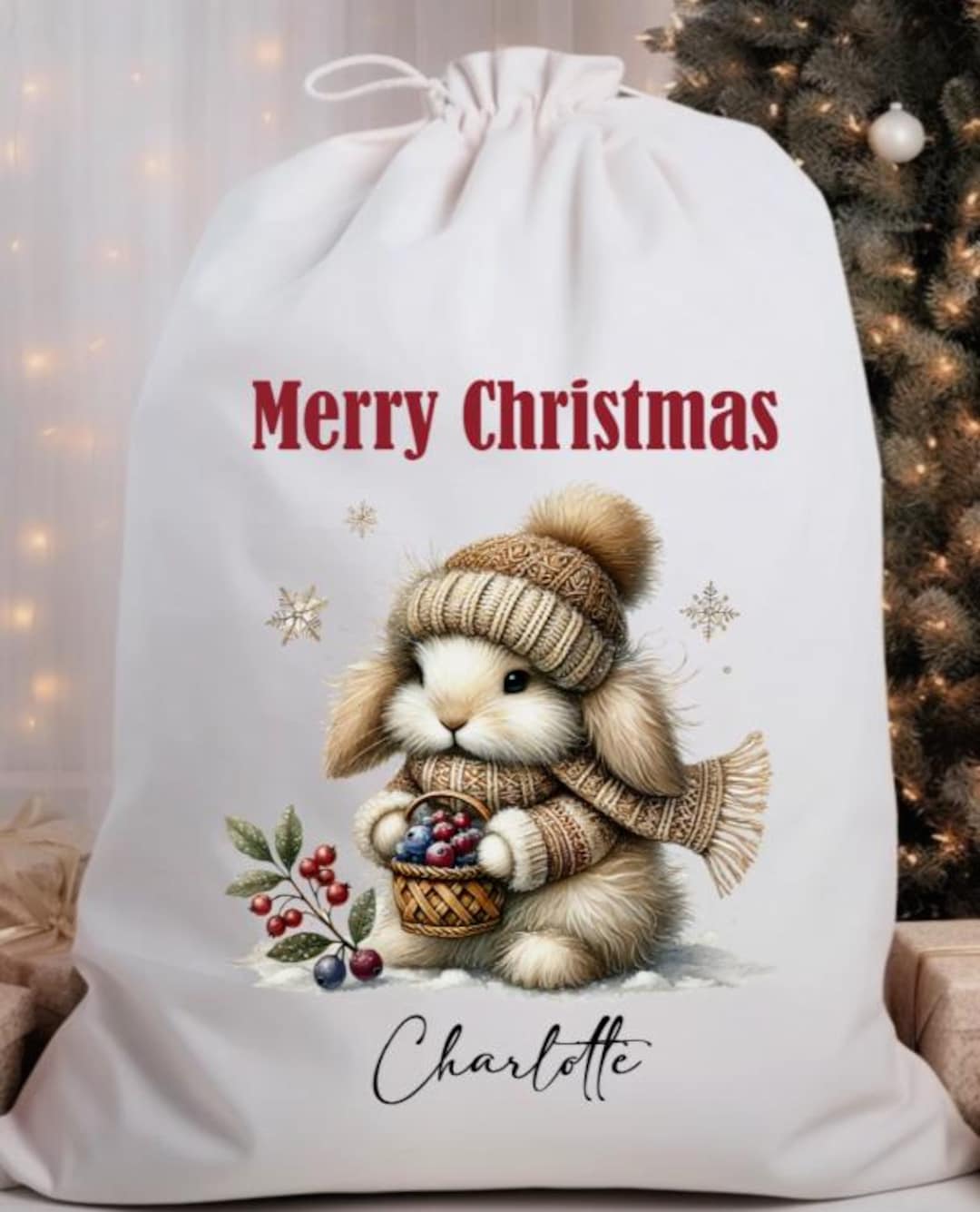 TBABMDPDM - Sac Père Noël Imprimé Poisson, En Polyester Avec Cordon, 12x17,5cm Ou 21x30cm