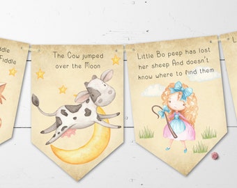 Children's Nursery Rhyme Bunting & Ribbon
