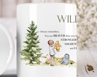 Personalised Winnie the Pooh Money Box "You are Braver..." Ceramic Jar Gift Idea