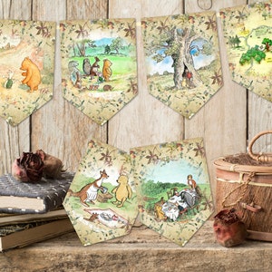 Winnie l’ourson vintage Floral Style Bunting & Ribbon