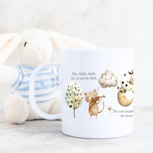 Children&#39;s Hey Diddle Diddle Nursery Rhyme Mug 6oz Polymer Mug Gift Idea
