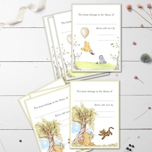8 ex-libris « Ce livre appartient à » Winnie l'ourson