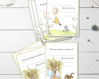 8 Winnie the Pooh &#39;This book belongs to&#39; Bookplates