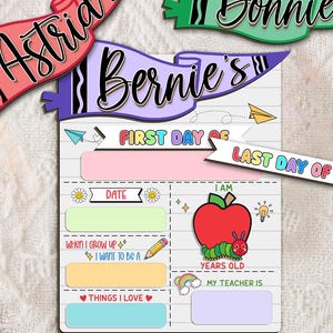 Personalized Back to School Sign, Interchangeable Back to School Sign, Custom First Day School Sign, Kindergarten 1st Day of School Sign