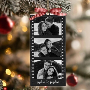 Custom Photo Strip Ornament, Christmas Ornament 2024, Personalized Ornament with Photos, Family Ornament, Couple Ornament, Bestie Gift