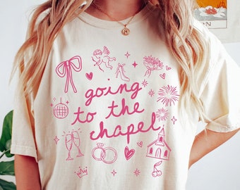 Going to the Chapel Comfort Colors Tshirt, Coquette Bachelorette, Bachelorette Shirt, Just Engaged Shirt, Newly Engaged Gifts, Bride to be