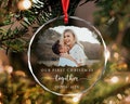 Custom Photo Ornament, Personalized Our First Christmas Together Ornament, Christmas Gift for Couple, New Couple Gifts, Couple Keepsake Gift