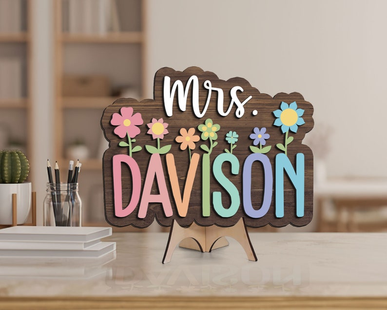 Personalized Teacher Sign, Teacher Gifts, Teacher Appreciation Gifts, 3D Teacher Door Hanger, Classroom Welcome Sign, Gifts For Teacher image 5