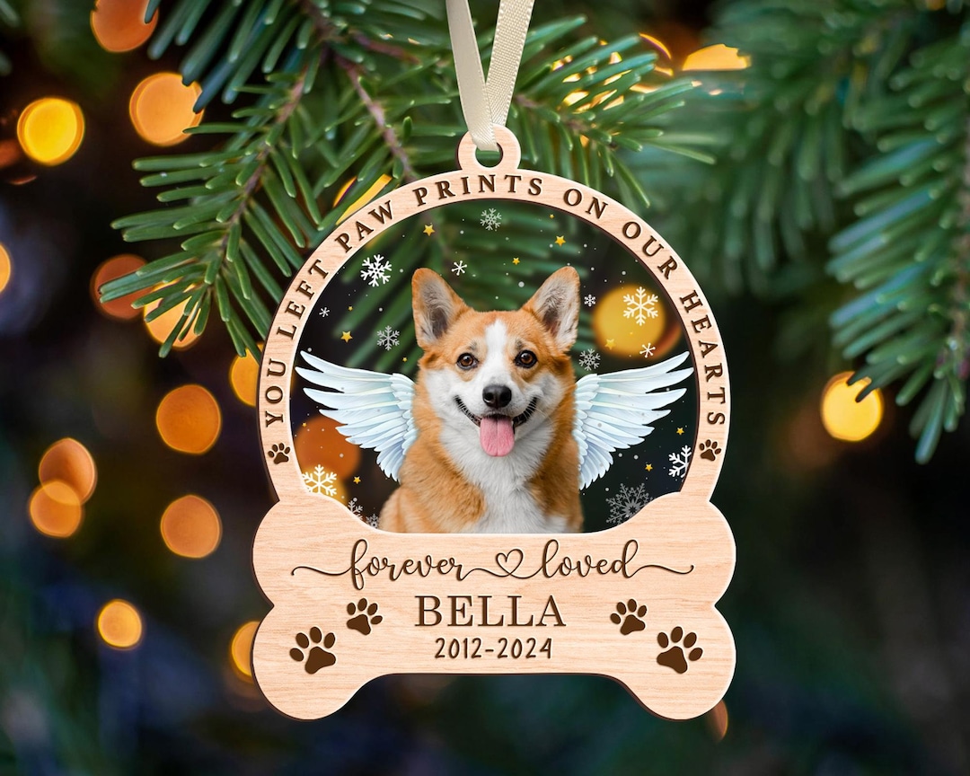 Personalized Pet Memorial Ornament 2024, Dog Cat Loss Keepsake Memorial ...