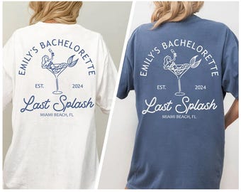 Custom Last Splash Bachelorette Party Shirt, Custom Location Bachelorette Shirts, Beach Bachelorette Party Shirts, Beach Bach Club Shirts