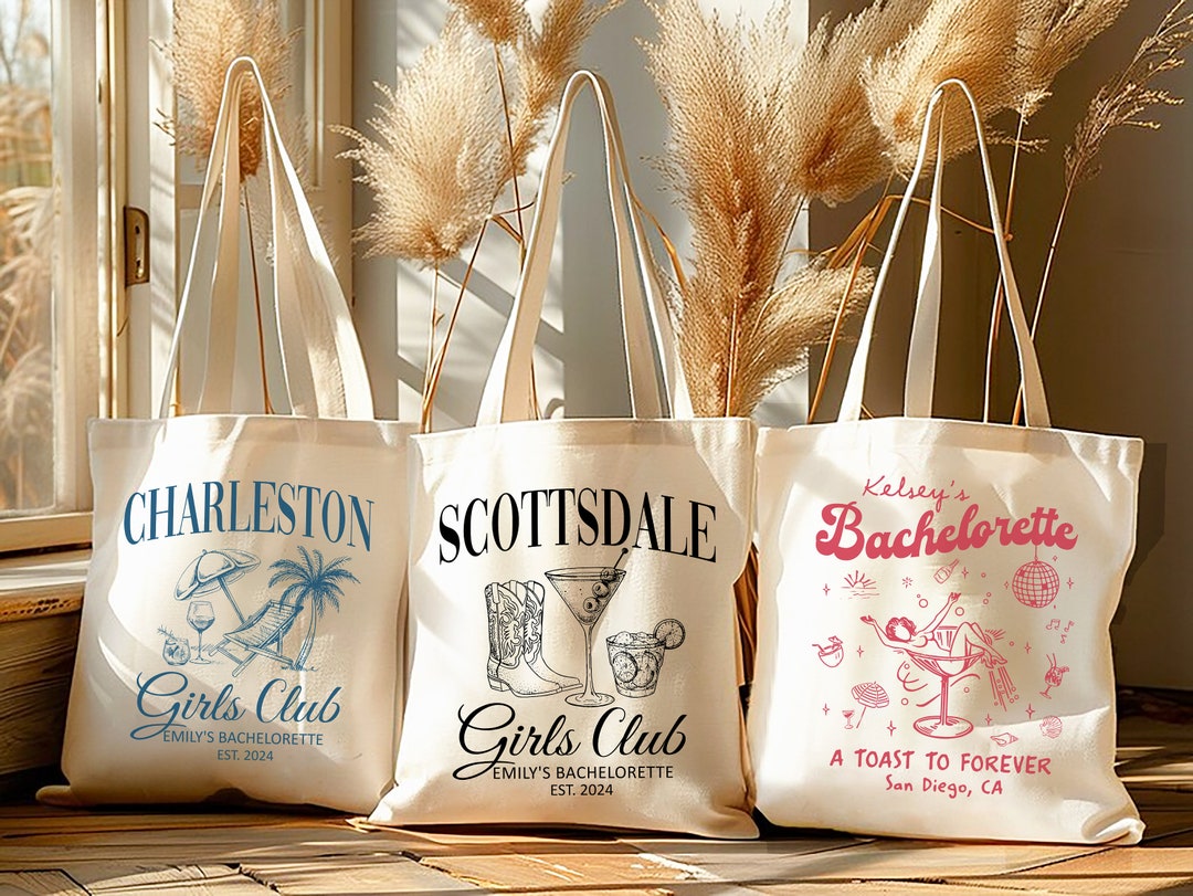 Custom Bachelorette Tote Bag, Bachelorette Gifts for Her, Bach Club ...