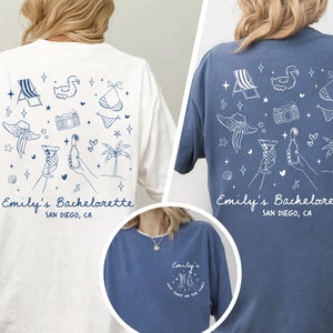 Camiseta sin mangas personalizada para despedida de soltera en la playa, camisetas de despedida de soltera con colores cómodos, Beach Bach Club, artículos de lujo para despedidas de soltera, regalo para fiesta nupcial