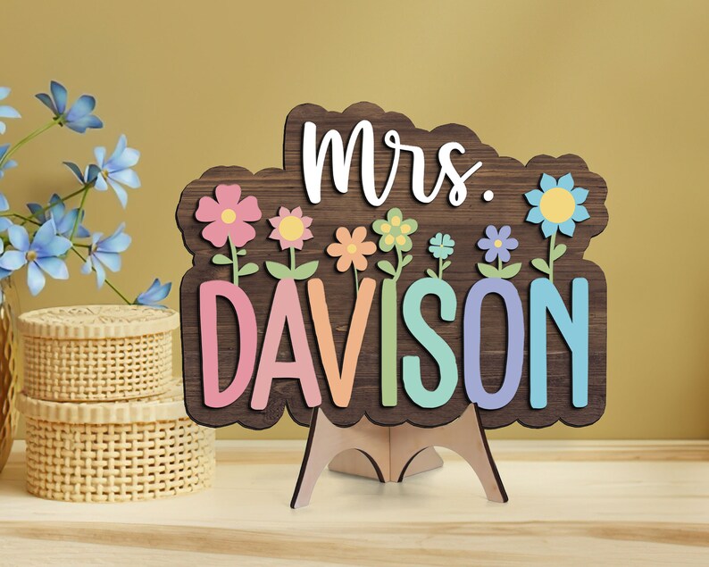 Personalized Teacher Sign, Teacher Gifts, Teacher Appreciation Gifts, 3D Teacher Door Hanger, Classroom Welcome Sign, Gifts For Teacher image 6