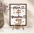 Gift For Mom, Grandma Gift, Mothers Day Gift, Personalized First Mom Now Grandma Wooden Sign, Crossword Puzzle Art Frame, Family Keepsake product logo