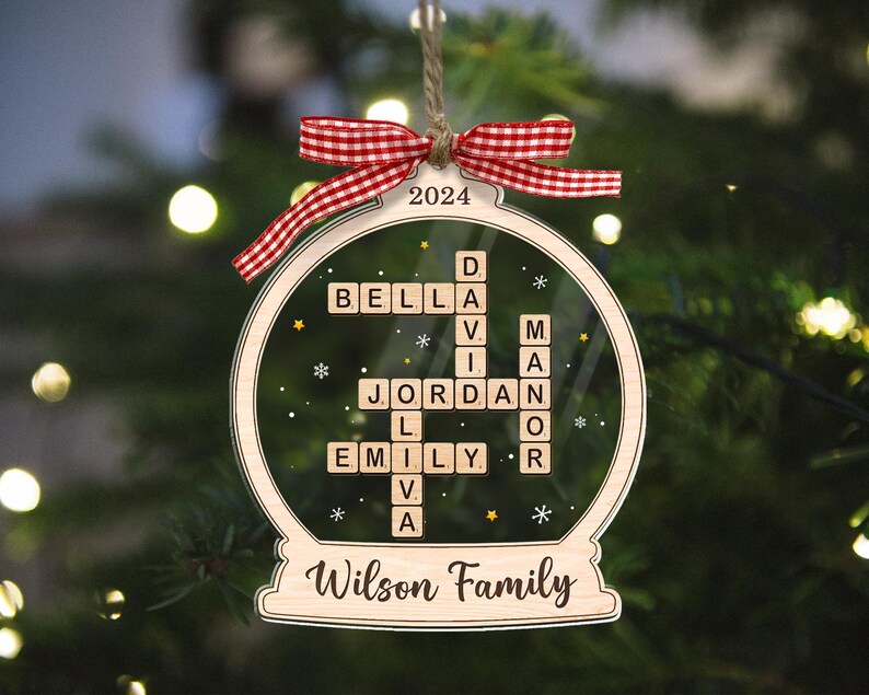 Personalized Christmas Ornament, Custom Family Christmas Ornament 2024
