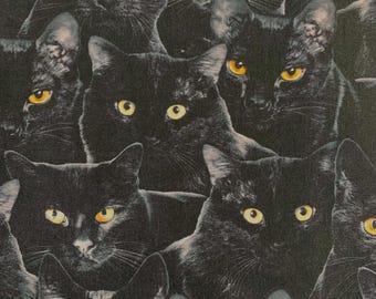 Cats Black cats handkerchief for men and women LARGE size 44cm square 100% cotton