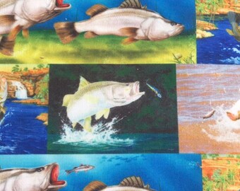 Fishing handkerchief Barramundi LARGE size digital print on polyester cotton