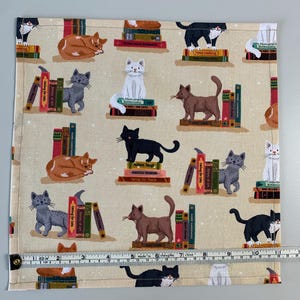 Cats With Books SMALL Handkerchief for Men and Women. Rip Snorter ...
