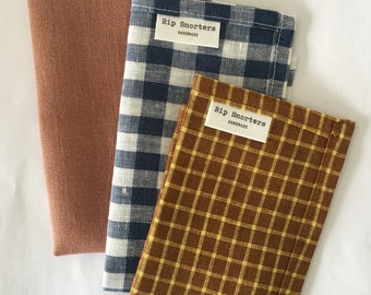 Linen handkerchief SMALL men and women by POPULAR DEMAND…. the Rip Snorter Mini. Compact size 26-28cm square. 100% linen.