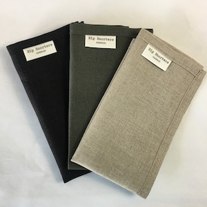 Linen handkerchief SMALL men and women by POPULAR DEMAND the Rip Snorter Mini. Compact  size 26-28cm square. Khaki, Natural and Black