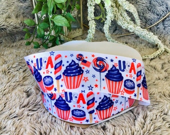 4th of July dessert 2 inch grosgrain ribbon.