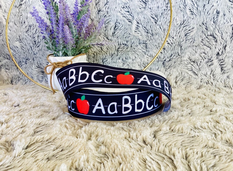 Abc Ribbons ABC Back to School 1.5” Grosgrain Ribbon - Etsy