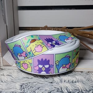 Cute kitty and friends inspired 1.5 inch grosgrain ribbon