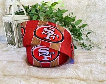 Inspired 49ers 3 inch grosgrain ribbon