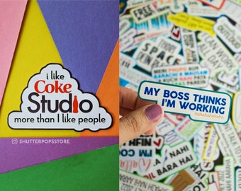 Funny Work Humor Stickers: Waterproof Vinyl Decals