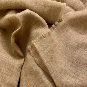 Pure Pashmina/Cashmere Scarf/Wrap, Natural Zati (Beige) Handwoven on Hand loom in Kashmir, Kashmiri Pashmina Luxury, Super Soft, Light Weave