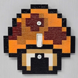 Special Toad Hut Light Switch Cover SMB1 Super Mario Mushroom Luigi Video Games Retro NES Home Decor Gift Bedroom Outlet New