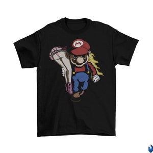 Nintendo Mario and Peach T-Shirt Unisex Cotton Funny Sizes Adult Switch SMB 2022