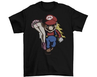 Nintendo Mario and Peach T-Shirt Unisex Cotton Funny Sizes Adult Switch SMB 2022