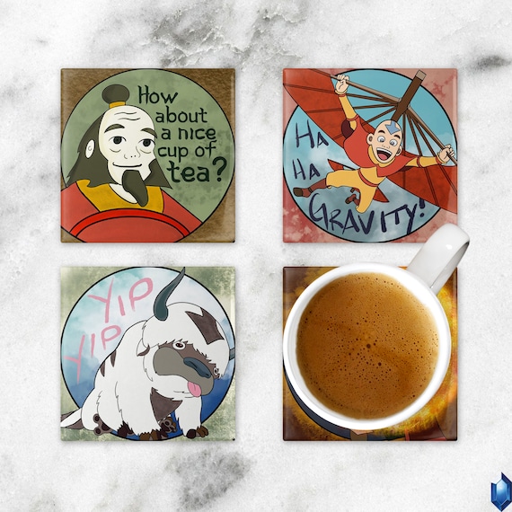 Coaster - Zodiac Elements - SET OF 2 - Leather or Stitched Cork Coaster - Zodiac Elements - SET OF 2 - Leather or Stitched Cork