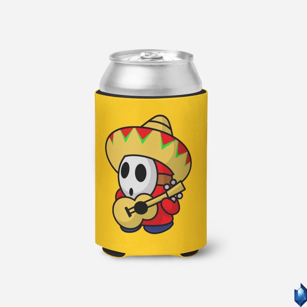 Shy Guy Sombrero Mario Cooler Cozie Gift Beer Can Video Game Switch 2022