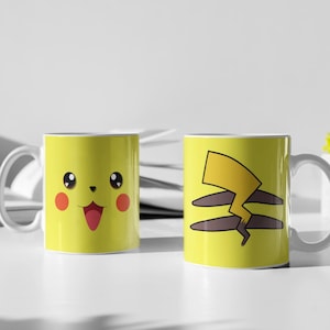 Pikachu Coffee Mug Video Game Drink Tea Caffeine Morning 11oz 15oz Bulbasaur Charizard Mew