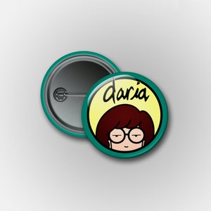 Daria Pin Buttons Badge Magnet 1.25in Cartoon MTV TV Show Girl Old School 2022