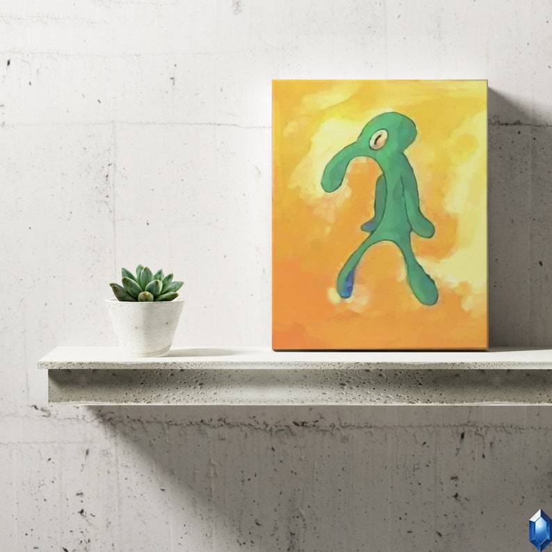 Bold and Brash Canvas Painting Wall Art Prints Decor Gifts Sponge Squidward 2022