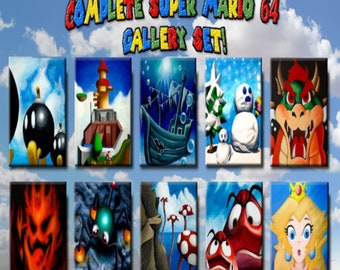 Super Mario 64 Collection Canvas Painting Wall Art Prints Decor Gifts 2022