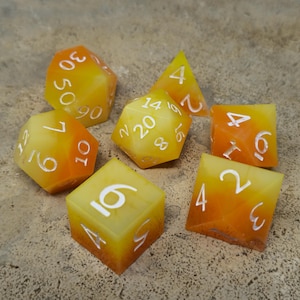 Halloween Candy Corn Dice Set Dnd Roleplaying Games RPG Dungeons & Dragons D20