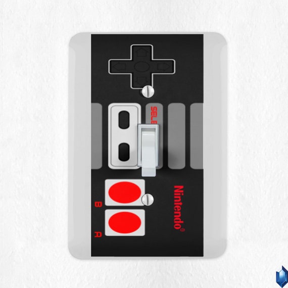 Nintendo NES Controller Light Switch Cover Plate Duplex Outlet