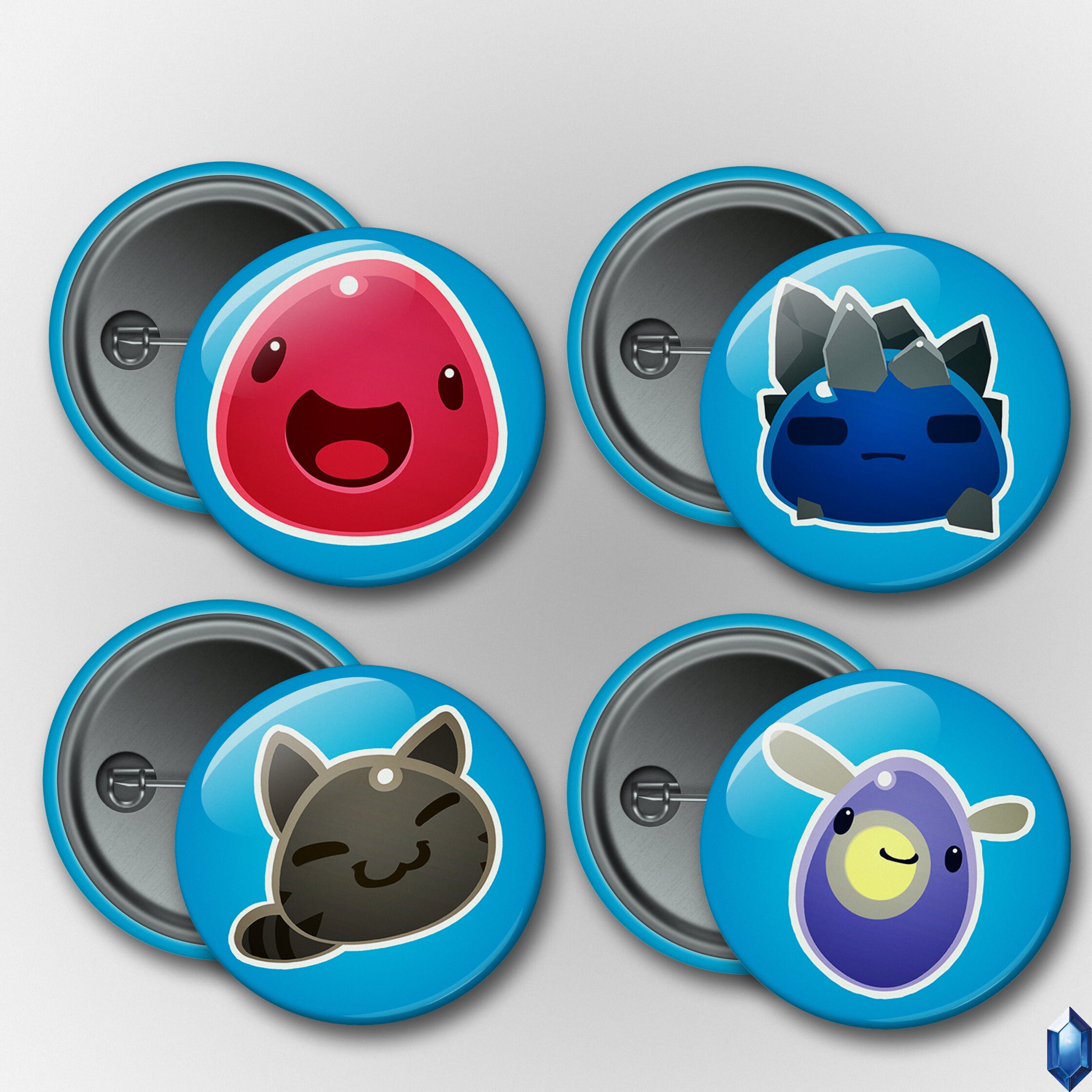 Slime Rancher 1 Inch Lenticular Collector Pin Tabby Slime