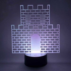 Super Mario Castle LED Light Lamp Acrylic SMB1 Bowser Night Light 3D Light Up New