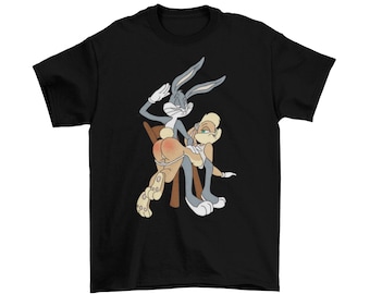 Bugs Spanking Lola T-Shirt Unisex Adult Funny Sizes Cotton Cartoon TV 2022