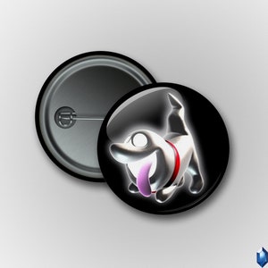 Luigi&#39;s Mansion 3 Polterpup Ghost Dog Pin Buttons Badge Magnet 1.25in Video Game Switch 2022