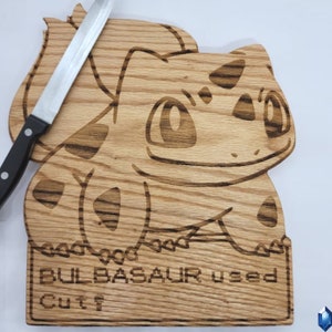Bulbasaur Cutting Board Game Chopping Block Serving Platter Pikachu Gameboy New 2022