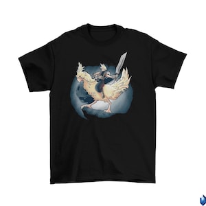Final Fantasy 7 Cloud Riding Chocobo T-Shirt Unisex Cotton Funny FF7 VII Game 2022