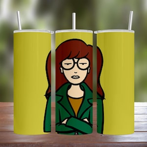 Daria 20oz 30oz Stainless Steel Tumbler Straw Lid TV Show 2023