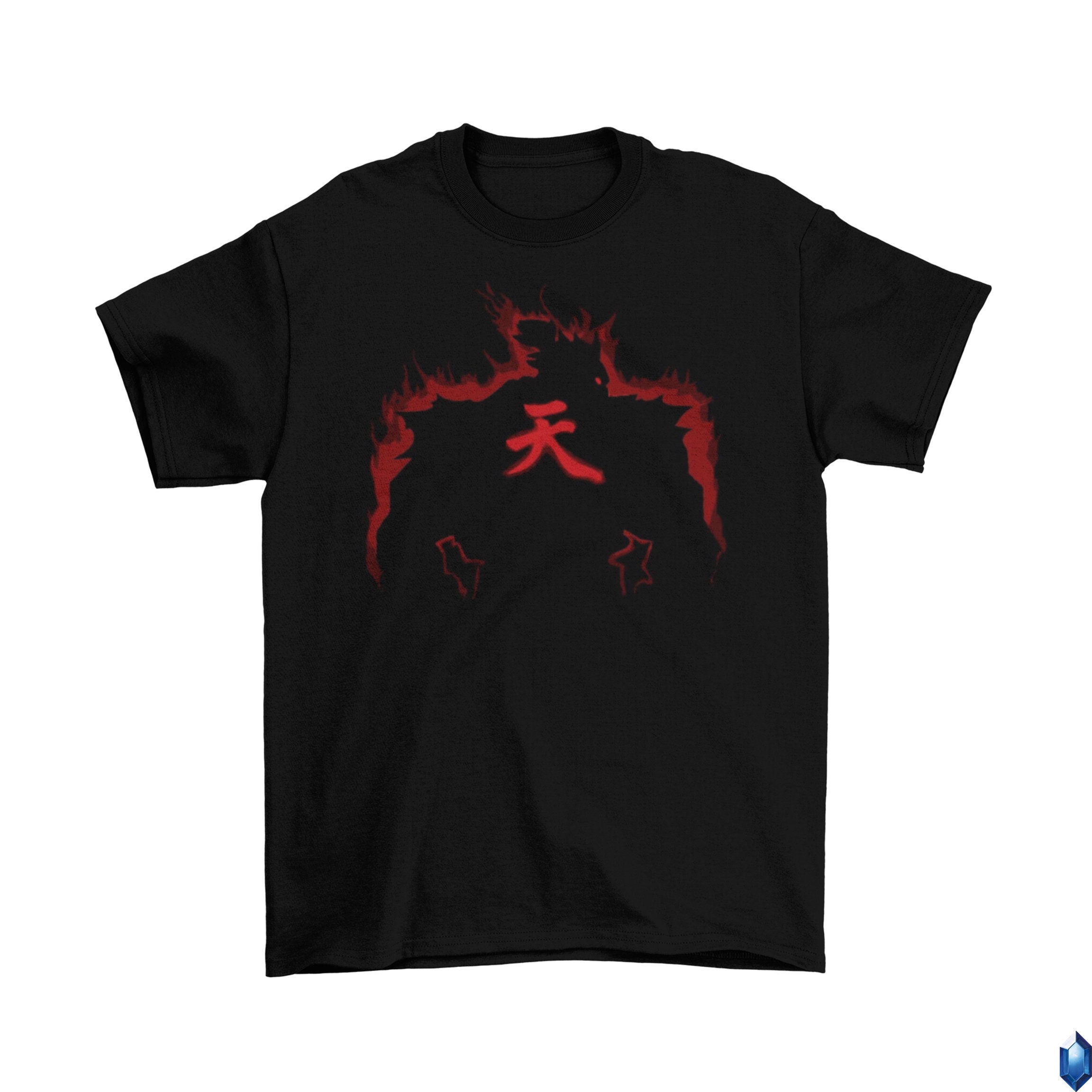Street Fighter Akuma Character Mens Black Graphic Tee - S
